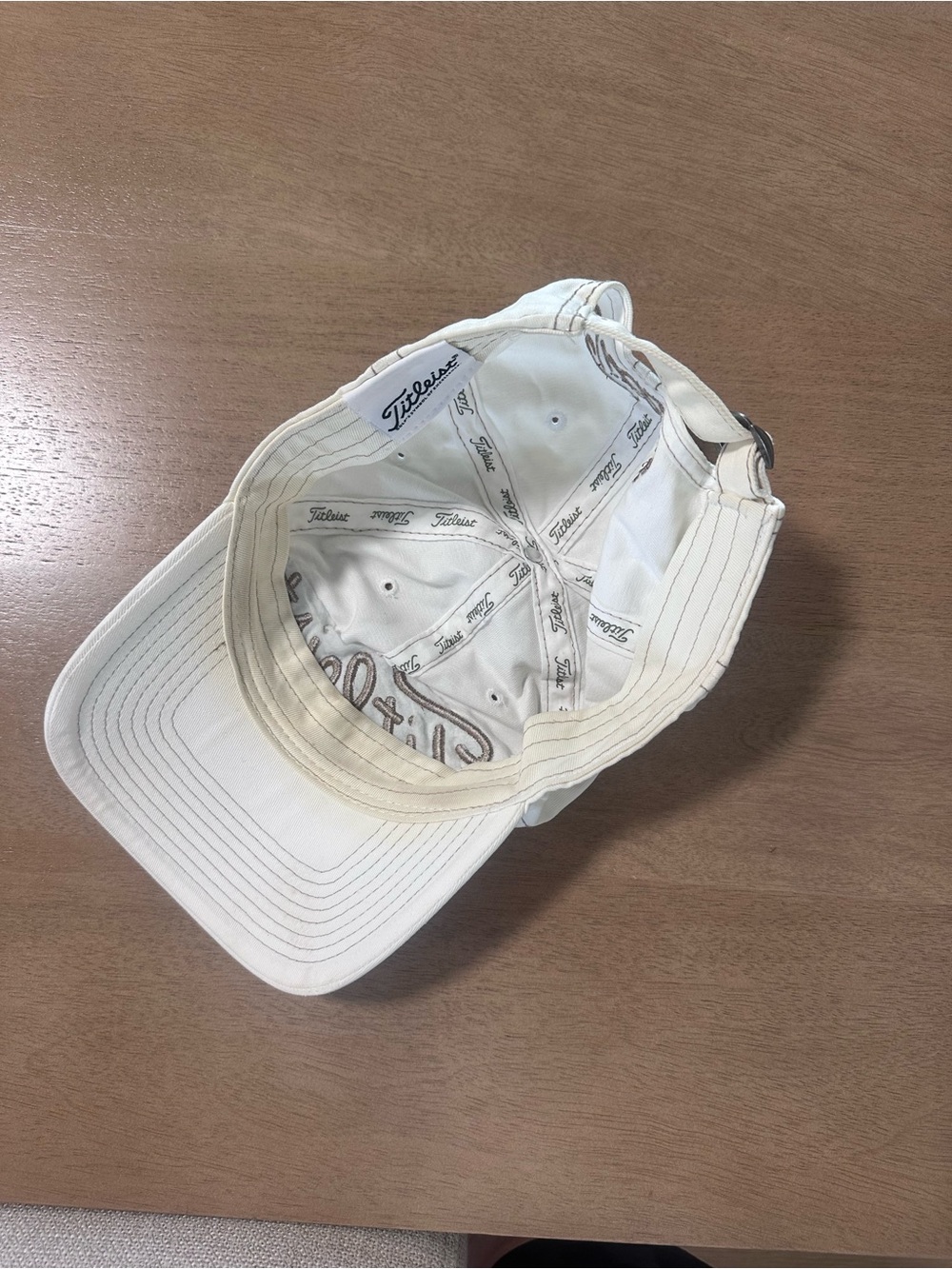 Titleist Cream and White Golf Cap - Vintage